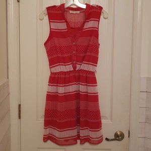 Red and White Striped Dress